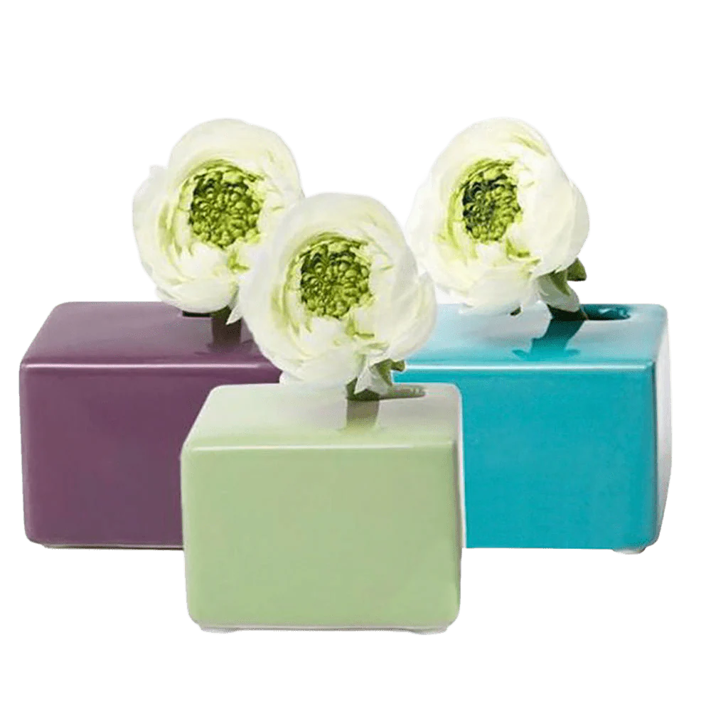 Cube Ceramic Flower Vase - Image 2