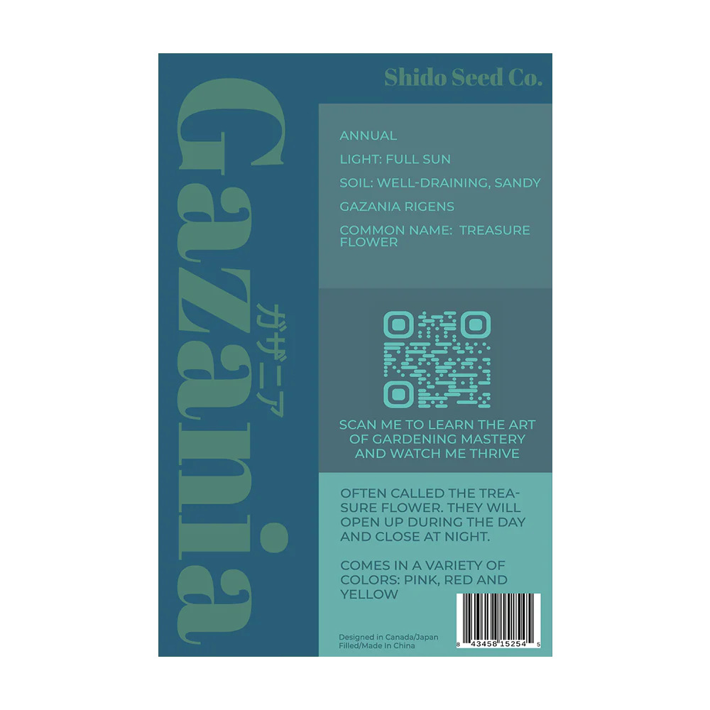 Gazania Flower Seeds Packet - Image 2