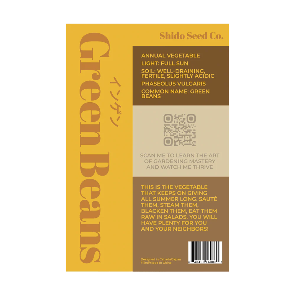 Green Beans Vegetable Seeds Packet - Image 2