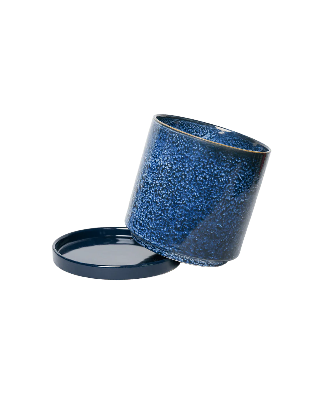 Minute Medium Ceramic Pot with Drainage Hole and Saucer — Cosmos - Image 3