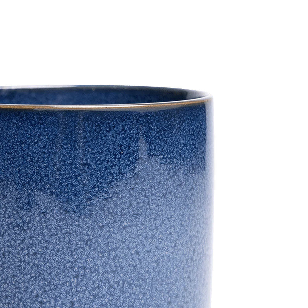 Minute Medium Ceramic Pot with Drainage Hole and Saucer — Cosmos - Image 4
