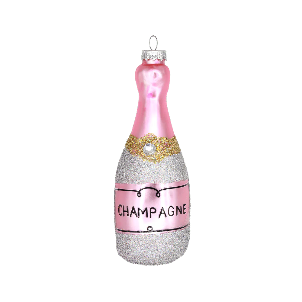 Pink Champagne Ornament