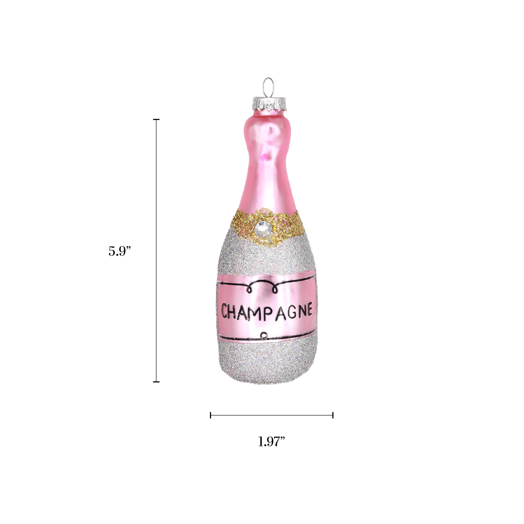 Pink Champagne Ornament - Image 2