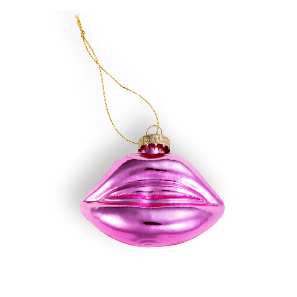 Pink Lips Ornament