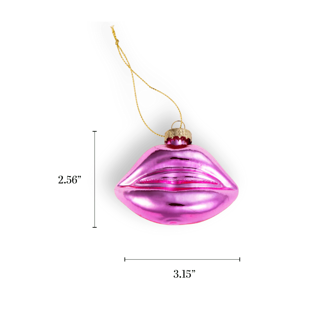 Pink Lips Ornament - Image 2
