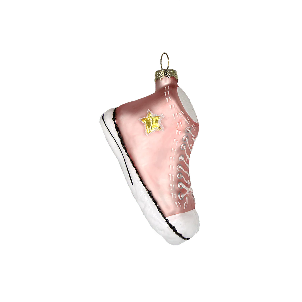 Pink Sneaker Glass Ornament - Image 2