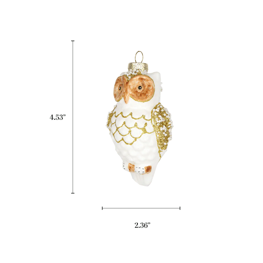 White Owl Ornament - Image 2